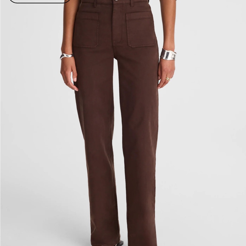 Madewell Emmett Wide-Leg Brown Pants
